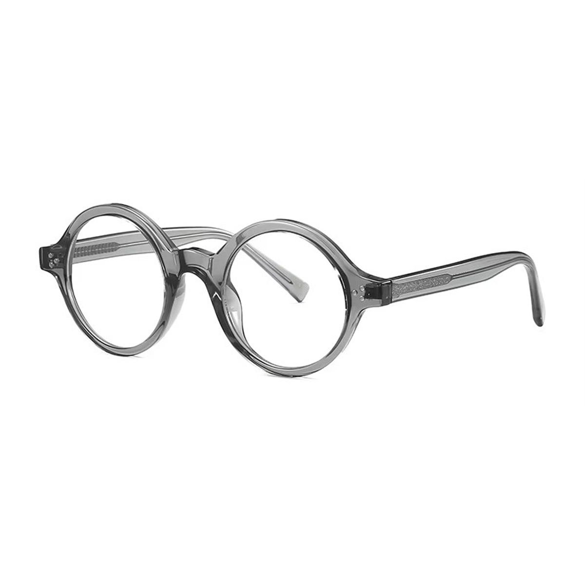 Men's retro plate round progressive multi-focal reading glasses