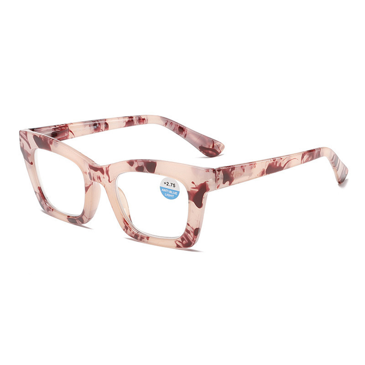 Gradient color fashionable plate cat-eye anti-blue light reading glasses