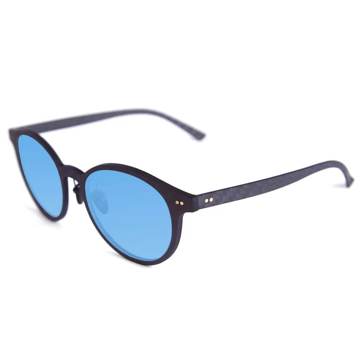 Classic Round Frame Anti-glare Carbon Fiber Sunglasses